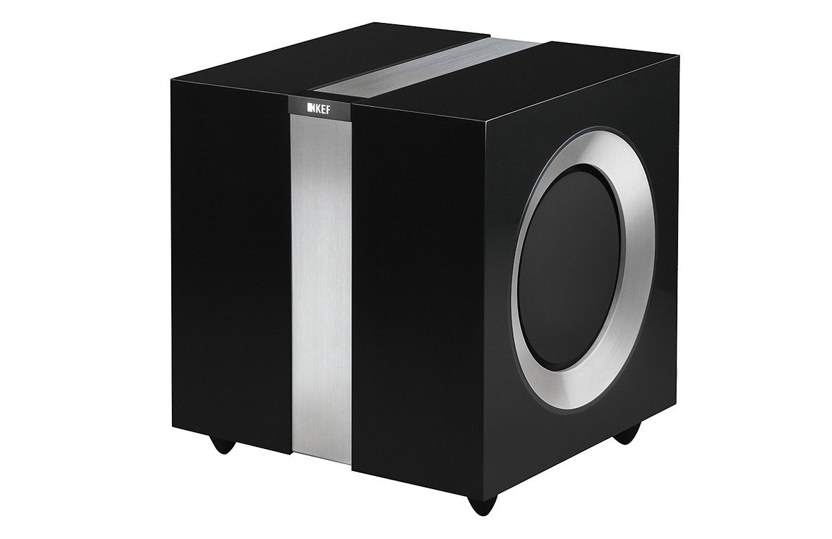 Kef R400b Subwoofer Amplificato, 500 W, Nero
