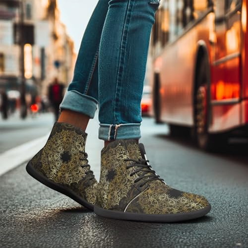 Image of Binienty Zero Drop Sole Barefoot Men's Women's PU Leather Flat Minimalist Barefoot Sneakers Athletic Shoes Waterproof