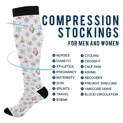 Image of Wusikd Pirate Skulls Compression Socks for Women and Men Circulation Cute Long Socks for Athletic Running 1