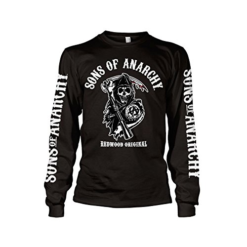 Sons of Anarchy Officiellement Marchandises sous Licence Redwood Original Long Sleeve T-Shirt (Noir), Large