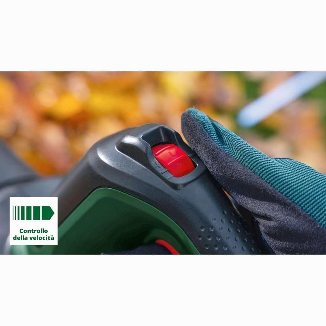 Bosch Soffiatore a batteria AdvancedLeafBlower 36V-750 (1 batteria da 2,0 Ah, 36 Volt System, per la pulizia di foglie ostinate e aree di grandi dimensioni, leggero: 2,8 kg, in confezione di cartone)
