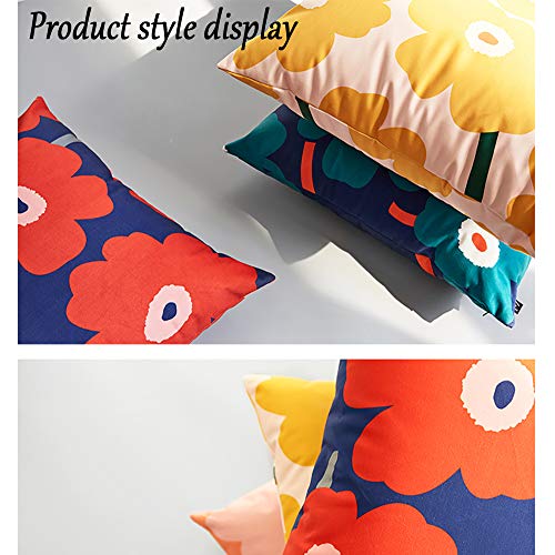 Coussin de siège en linge de coton premium rouge carré 70x70cm