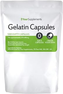 Your Supplements - Size 0 Empty Gelatin Capsules (1000 Pack)