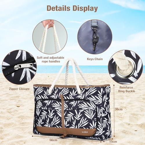 Bolsa de playa grande XXL impermeable para evitar la arena y la ropa mojada en tu coche 5