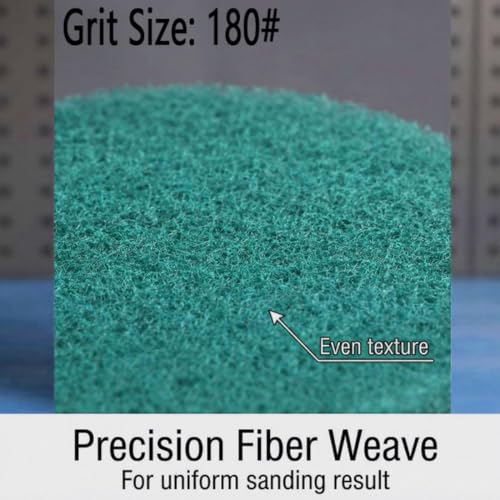 Image of 20 Pcs 5 inch Drill Brush Scrubber Scouring Pads | 180 Grit, Hook & Loop Power Scrubber Scouring for Rotary Tools, Random Orbital Sander (Green)