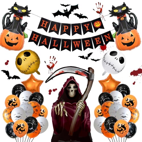 Halloween Set: Girlande, Banner, Hängedeko, Indoor und Party Dekorationen für Kinder