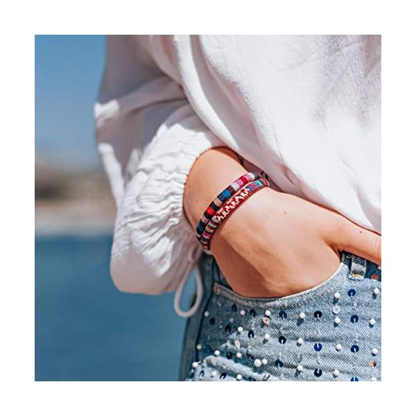 FROG SAC 12 Woven Bracelets for Women and Men, Boho Ethnic Friendship Bracelet Pack for Teen Girls, Adjustable VSCO Girl Stackable Beach Jewelry, Easter Basket Fillers Stocking Stuffers for Boys