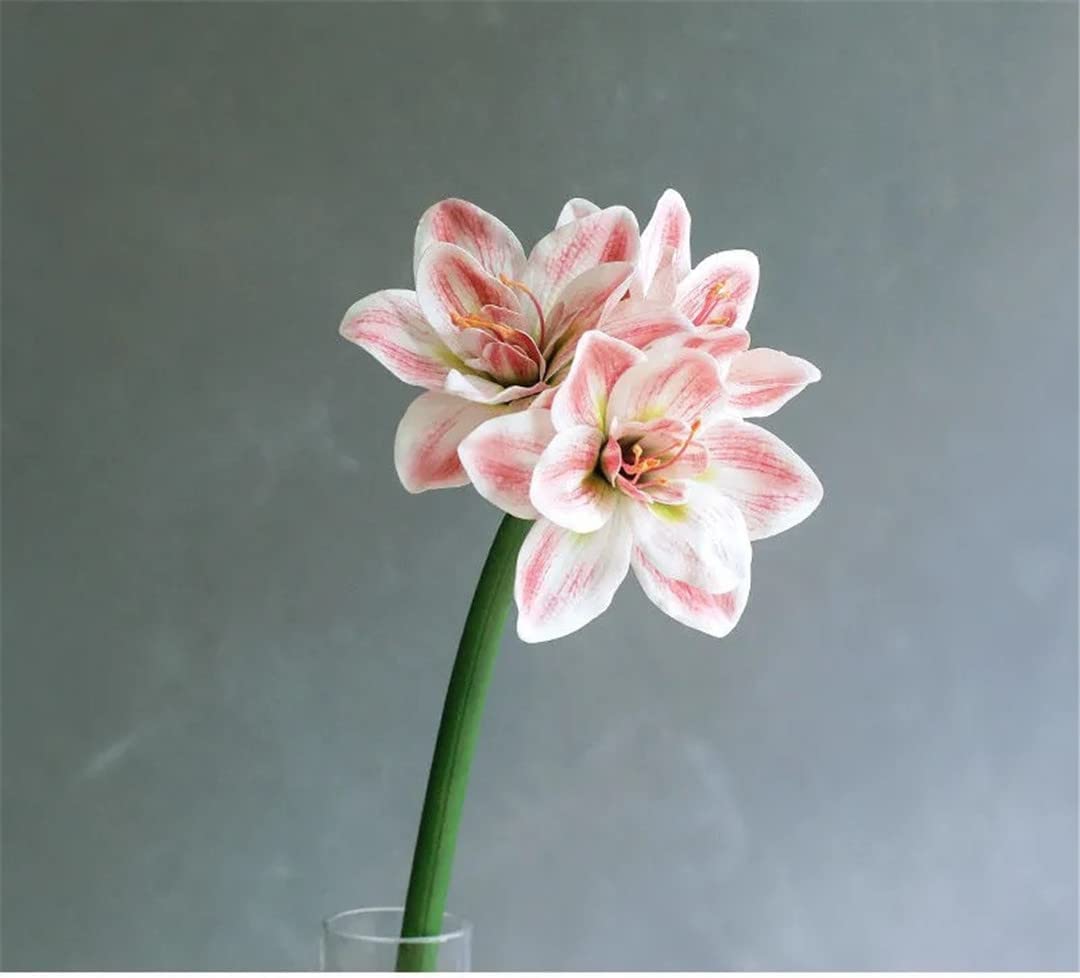 Künstliche Blumen, Frühlingsdekorationen, künstliche Amaryllis-Blume, Heimtisch, Hochzeitsdekoration, PU-Kunstblumen