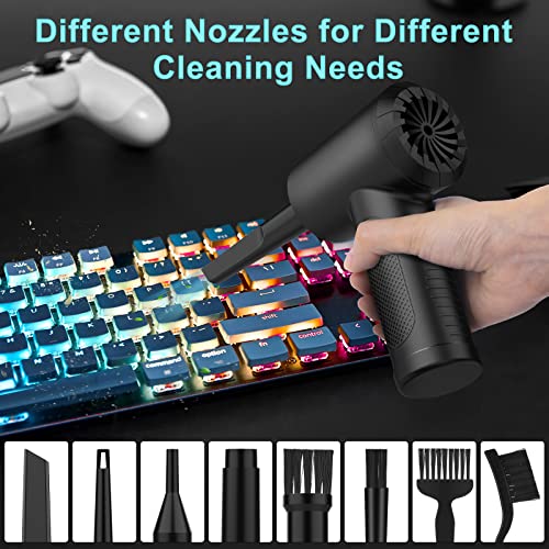 Compressed Air Duster, 6000Mah Electric Air Duster Rechargeable Keyboard Cleaner Cordless Air Duster, Good Replacement For Compressed Air Can For Computer Keyboard Car Office #TOP5