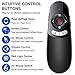 DINOSTRIKE 2 in 1 Type C and USB Presentation Clicker with Air Mouse Control, RF 2.4GHz Wireless Presenter Remote PowerPoint Clicker Slide Pointer Advancer for Computer Laptop Classroom Office