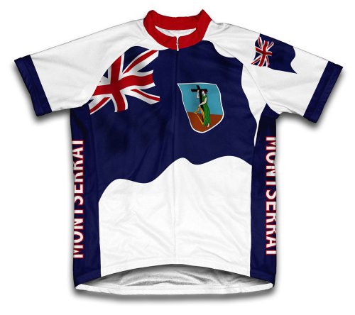 ScudoPro Montserrat Flag Short Sleeve Cycling Jersey for Men - Size 4XL