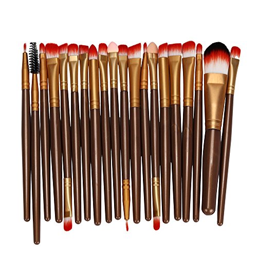 Susenstone20 pcs/set Makeup Brush Set (15 Colors Concealer + 20 golden BRUSH)