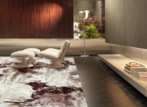Image of Super Soft Art Collection Abstract Modern Classical Design Carpets Highest Density Silk Carpets for Home Living Room Bedroom /Hall (8x11-Multi Vintage J)