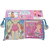 Buddy & Barney: Bath Time: Book & Stickers - Dress Up - Color Changing Book & 17 Foam Pieces, Mix & Match Outfits, Mesh Bag, Water Play Toy, Kids 3+