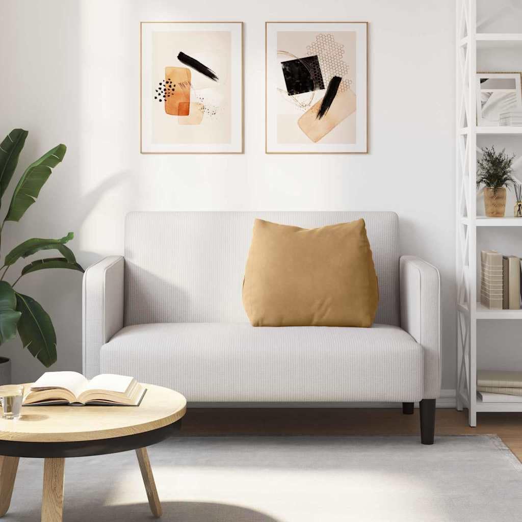 Fengshui Poduszka pod plecy brązowa 60 x 20 x 50 cm tkanina sztruksowa