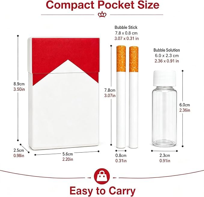 Image of Bubble Cigarette Pack,Box Bubble Toy,Funny Mini Bubble Blower Stick Toy for Relaxation Party Gift