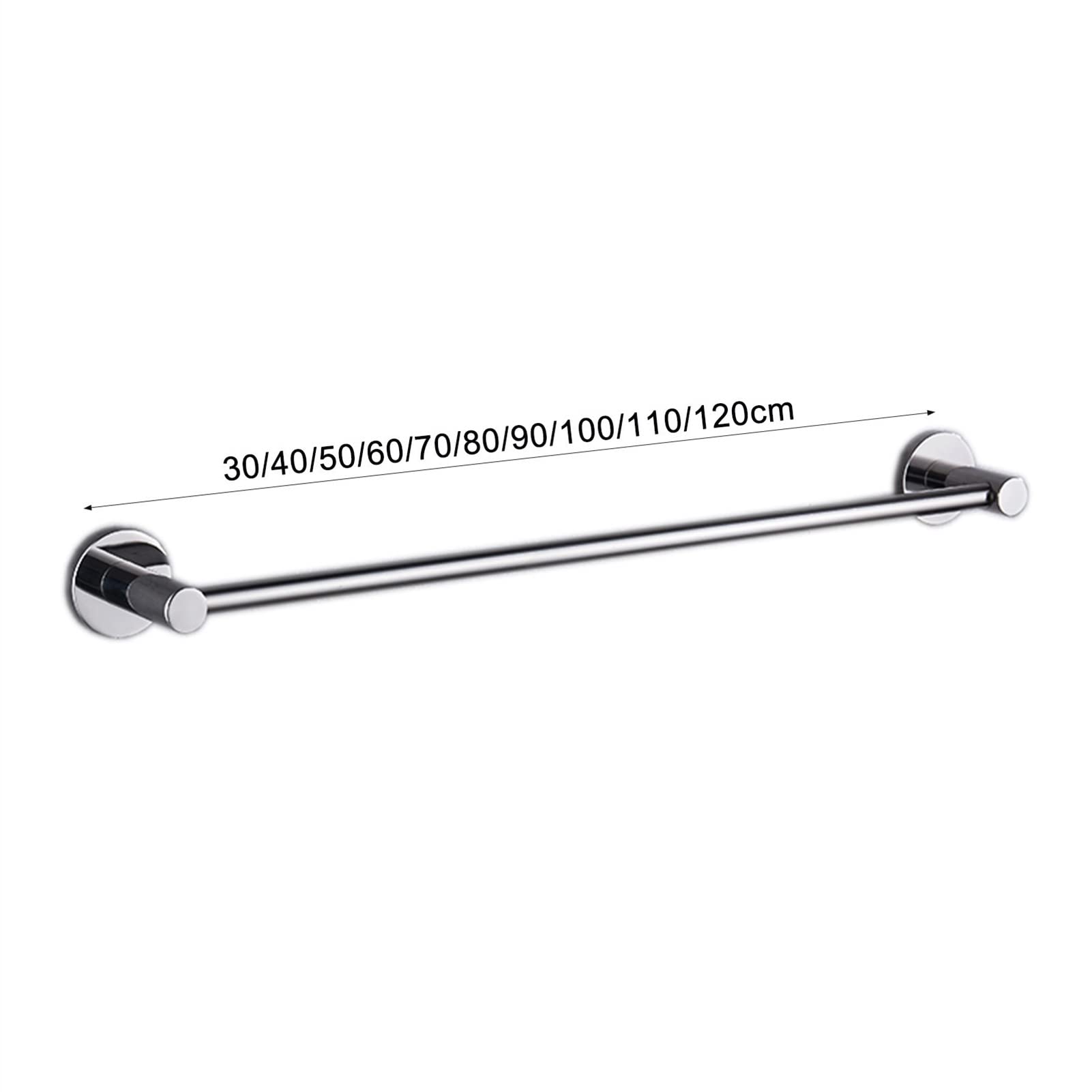 Portasciugamani in acciaio inox per bagno e cucina, di grandi dimensioni, finitura lucida, multicolore, 120 cm