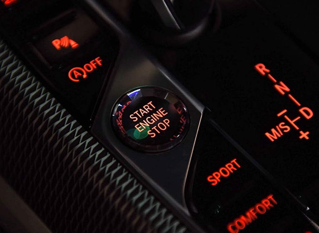 New Protective Crystal-Style Start Button Compatible with BMW 8 Series G14 G15 G16 2018-2021 840i M850i (One PC)