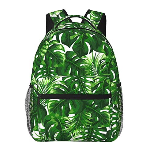 Sac d'école Monstera Deliciosa de qualité supérieure durable et confortable avec USB - 6