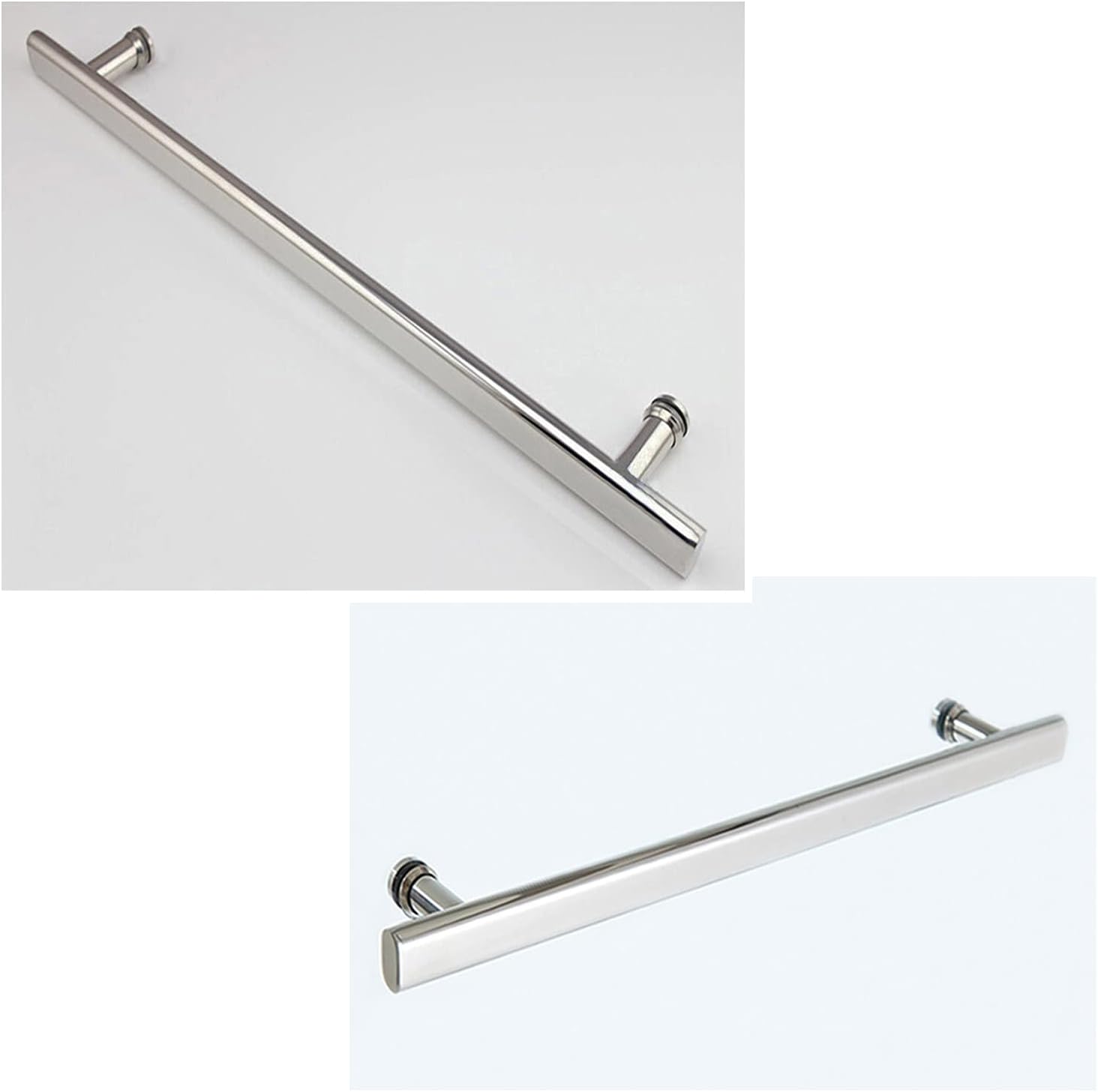 Pull Push Door Handles,SUS304 Stainless Steel Polished Chrome Finish Shower Glass Door Handle,Door Knob Replacement (Size : 500mm) (Size : 500mm)