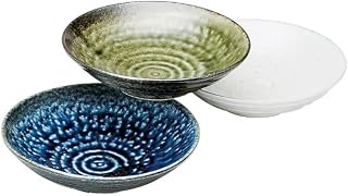 日本陶彩 glaze rolling multi dish 3 colors