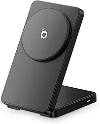 Basike Carregador Sem Fio, Carregador por Indução 15W Compatível para iPhone 16/15/14/13/12 Series e AirPods | Carregamento Rápido com Magnétic | Compatível com Qi (Cinza)