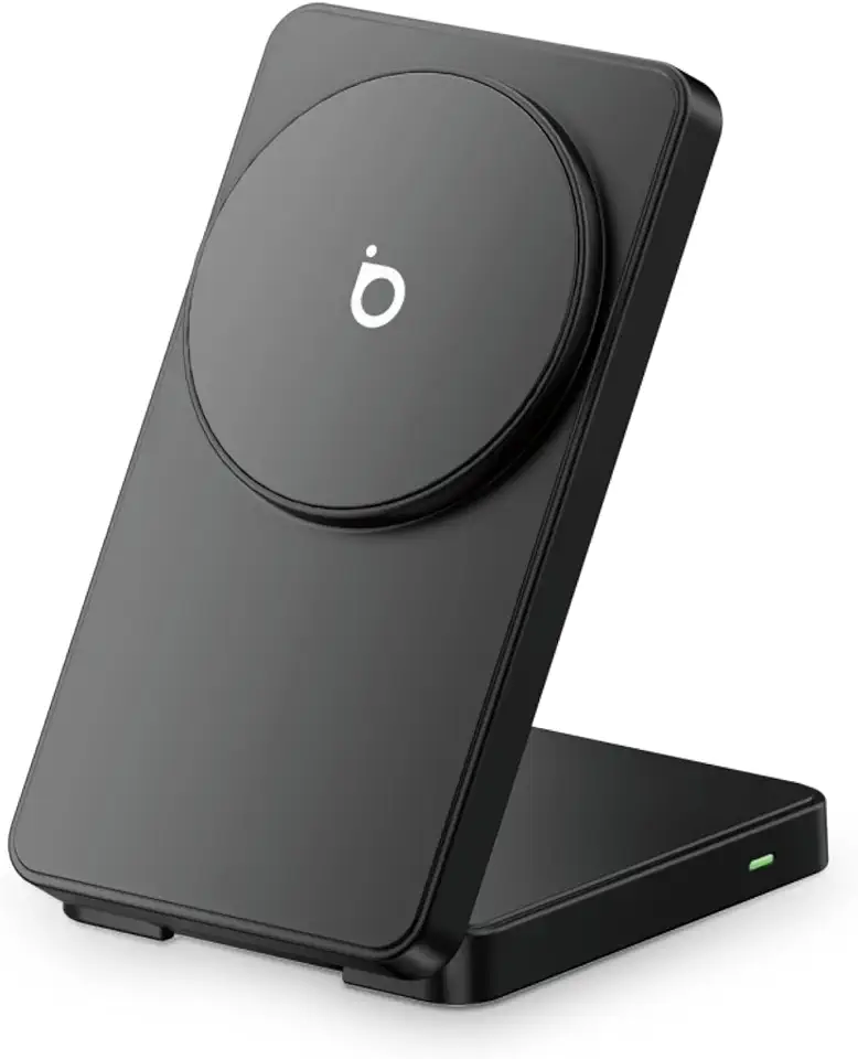 Basike Carregador Sem Fio, Carregador por Indução 15W Compatível para iPhone 16/15/14/13/12 Series e AirPods | Carregamento Rápido com Magnétic | Compatível com Qi (Cinza)