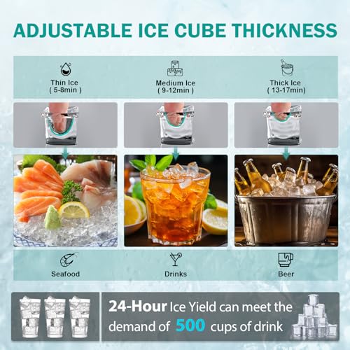 Fabricadora de hielo comercial de 150 libras por 24 horas miniatura 5