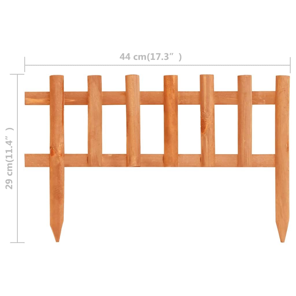 Bordura per prato in legno di abete, 10 pezzi, 4,4 m, per aiuole e prati, delimitazione decorativa e durevole per esterni