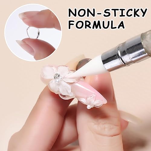 Miniatura 4 de Gel constructor sólido para uñas, 2.16 oz (60 g) transparente para esculpir 3D, modelado, tallado, no pegajoso, pegamento de extensión de uñas de