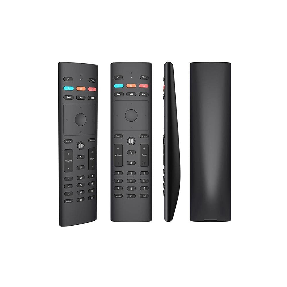 G40 Ricerca vocale 33 Tasti Apprendimento Gyroscope Smart Telecomando G40S Adatto per Android TV Box,Black