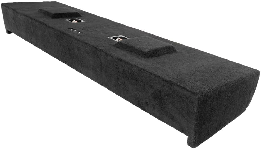NVX VE-FRD-150CCG12-D12S | Custom Fit Dual 12" Sealed Down-Firing Empty Subwoofer Enclosure | Fits 2009-2018 Ford F-150 Super Crew Cab | 3/4" MDF, Premium Carpet, 1.56 cu. ft. Volume