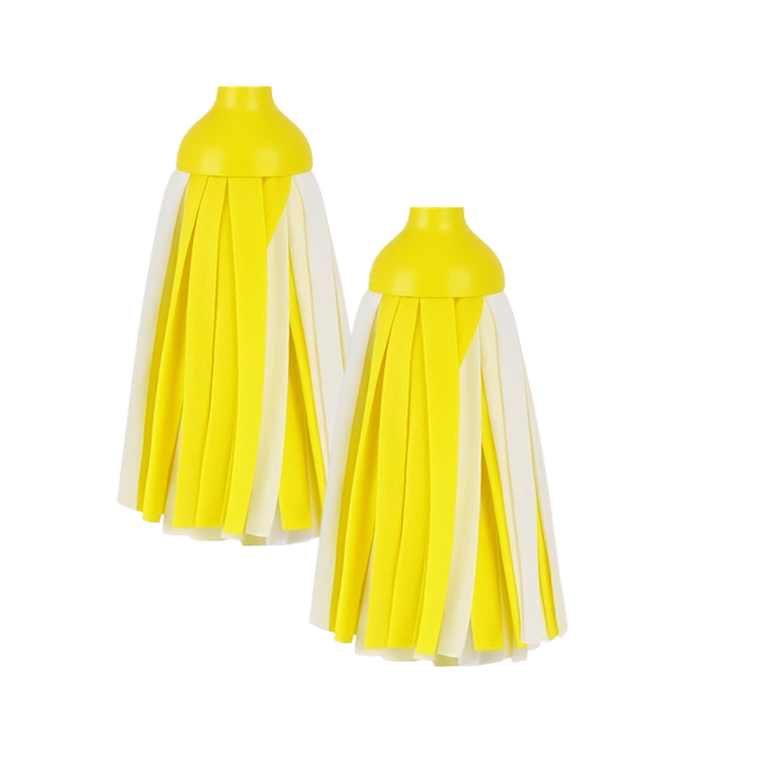HOMESHOPA Synthetic Floor Mop Head, 2 Pack Yellow Super Absorbent Synthetic Cloth Strands, Versatile Easy-Clean Mop Refill for Home, Office & Commercial Use