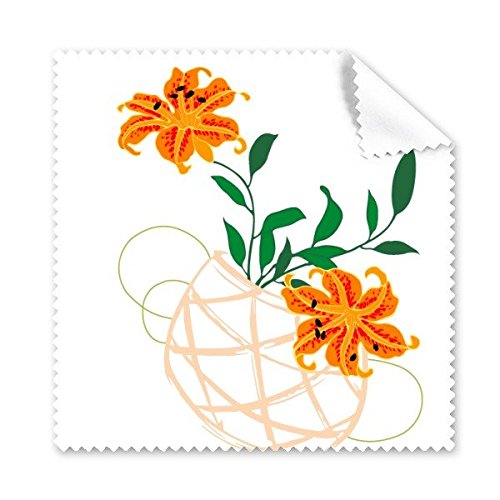 Chine Lily Vase Chinois Chiffon Nettoyage Lunettes x5