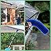Memrita Gutter Cleaning Brush,Roofing Guard Cleaner Tool from The Ground with Telescopic Extendable Pole for Removing Leaves and Debris (Blue)