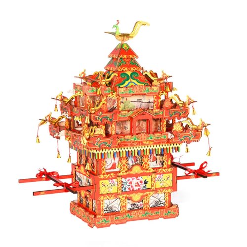 Puzzle en Bois 3D, Puzzle en Bois 3D, Chaise berline de mariée Chinoise Traditionnelle, Kit d'architecture for Adultes, décor