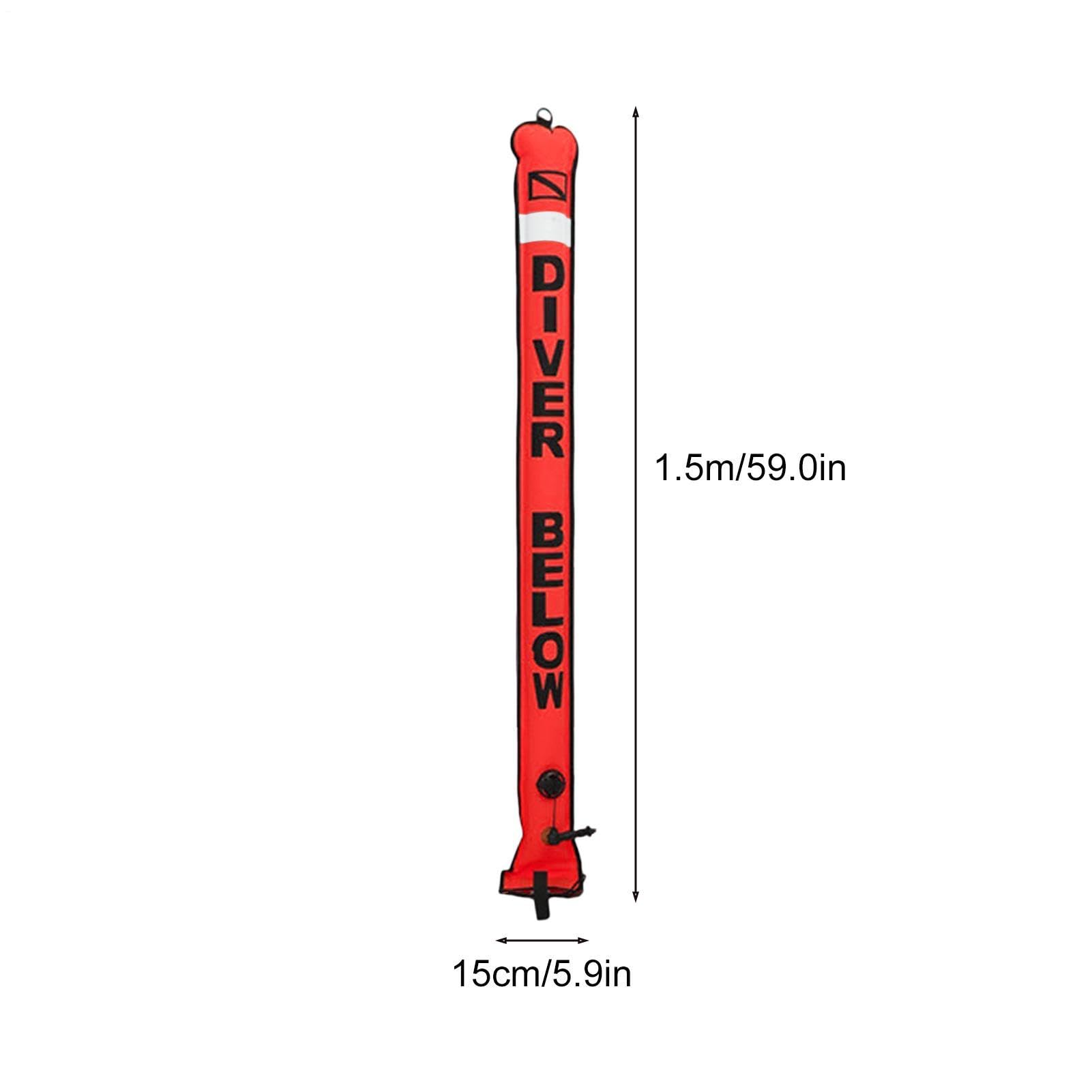 Boya de seguridad para buceo, rotulador recubierto de TPU autosellable, juego de banderas reflectantes, accesorios de barra de peso, equipo de snorkeling, boya de marcado de superficie fiable para el