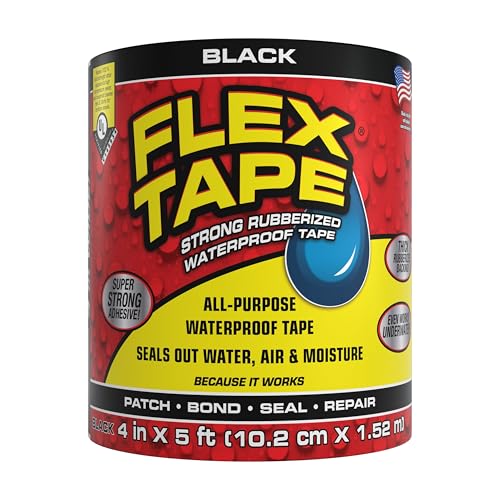 Flex Tape, Original Thick Flexible Rubberized Waterproof Tape - Seal and Patch Leaks, Works...