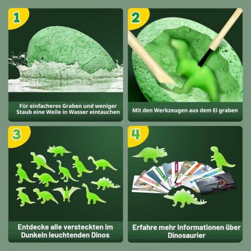 Dr. Daz Nachtleuchtender Dinosaurier Ausgrabungsset für Kinder – Ansicht 6