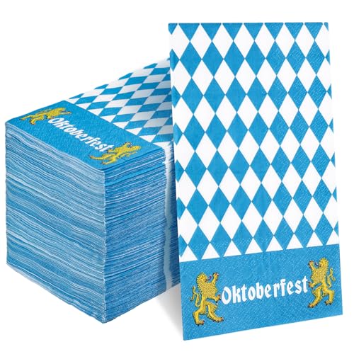 Serviettes de table Oktoberfest en papier jetables pour recevoir 100 invités sans contrainte