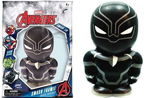 JA-RU Marvel Avengers Squishy Foam Stress Balls (1 Black Panther Toy) Jumbo Slow Rising Squishy Toys for Kids | Stress Relief Toy | Superhero Themed Birthday Gifts & Prizes. E-6821-1s