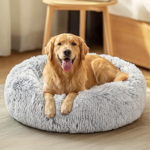 JOLLYVOGUE Dog Beds Large Sized Dog, 36 inches Calming Soft Anti-...