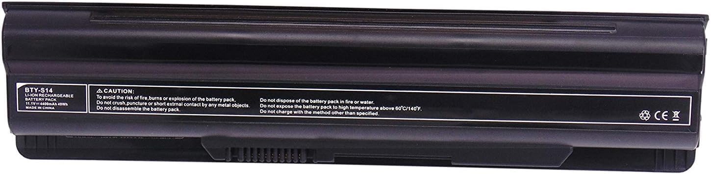 BTY-S14 BTY-S15 Laptop Battery Compatible with Msi CR41 A6500 CR61 CR650 CR70 CX41 CX61 FX700-012FR GE60 GE60H GE620 GE620DX GE70 GE70H GP60 FR720 FX720 MS-1482 MS-16G1 MS-16G4 MS-16G7(11.1V 49Wh)