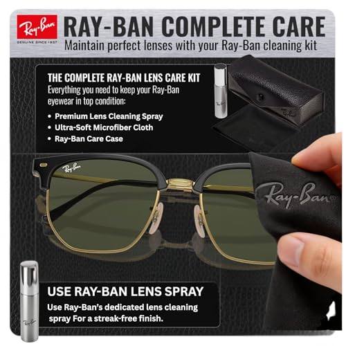 Image of Ray-Ban RB4416 NEW CLUBMASTER Square-Round Shaped Sunglasses for Men & Women with Official RAYBAN Eyewear Kit