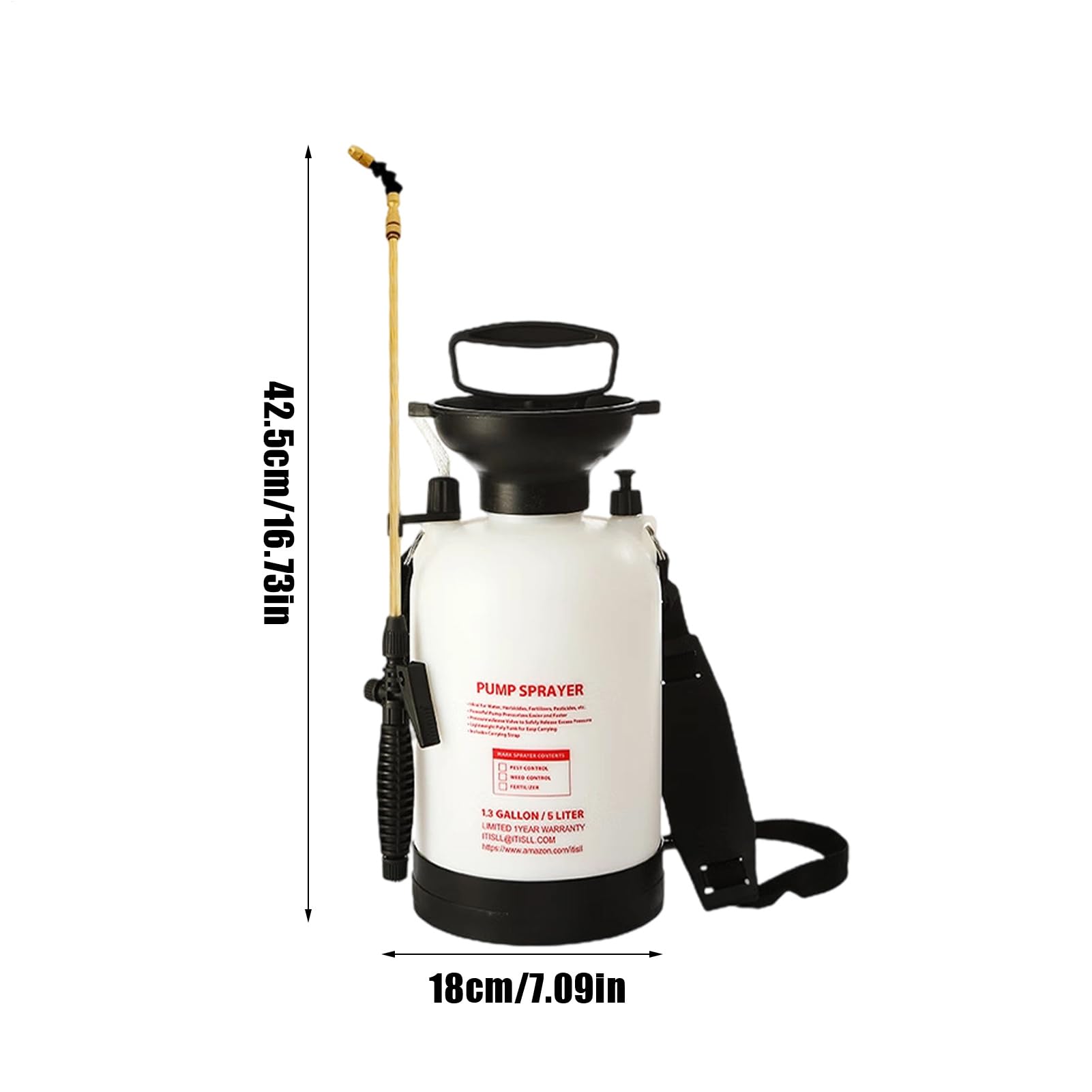 Pulverizador de Presión con Bomba Suministros de Riego Manual para Plantas | Botella De Spray A Presión Para Cuidado Del Césped Para jardineros, dueños de casa, agricultores en jardín, patio, césp