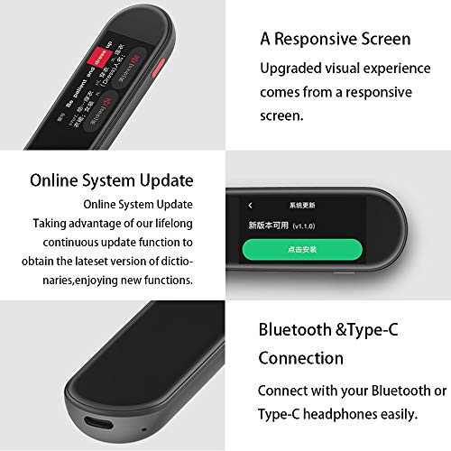 Youdao Language Translator Device, Multilingual Dictionary Pen 2 Pro (CN-EN/JP/KR) Portable Scanning Translator for Language Learners, Scanning Translation Reading Pen (Chinese Interface)