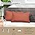 Magpie Fabrics Pack of 2 Outdoor Waterproof Lumbar Rectangular Throw Pillow with Insert 12x20 Inch, Home Decorative Toss Cushion for Patio Garden Car Office (Coral Orange Red)