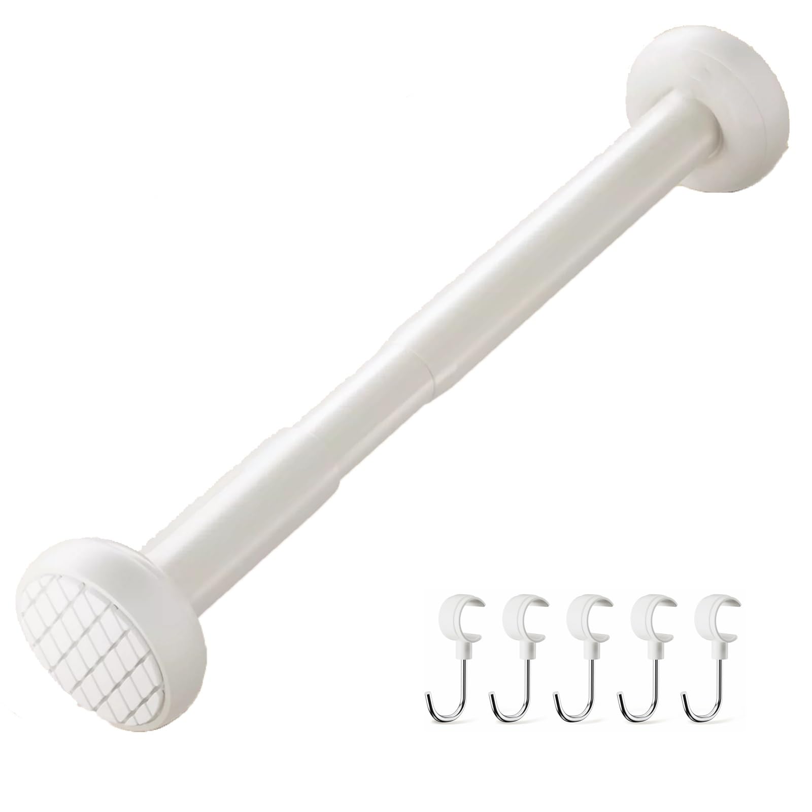 Stainless Steel Shower Curtain Rod, Nonslip Tension Curtain Rod, 14-86 in No Drill for Bathroom Closet Doorway(Beige,70-120cm/27-47in)