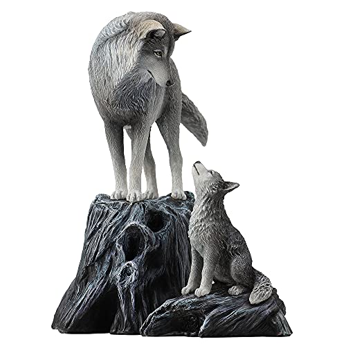 Estatua Veronese Design Lisa Parker Lobo Madre e Hijo miniatura 2