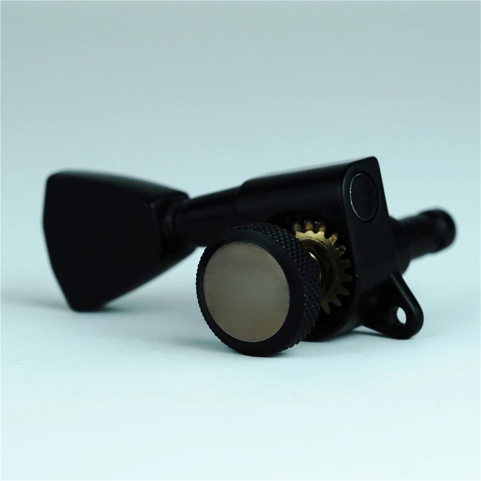 Estándar Guitarra Clavijas De Afinación Guitarra Eléctrica Metal Lock String Tuner Winder 3R3L Head DIY Cromo Negro(BK)